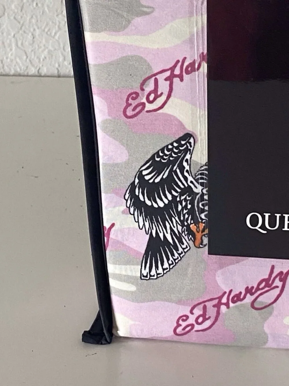 6 Piece Ed Hardy QUEEN Size Sheet Set Pink Grey Camo Eagle Tiger Logo NEW‎
